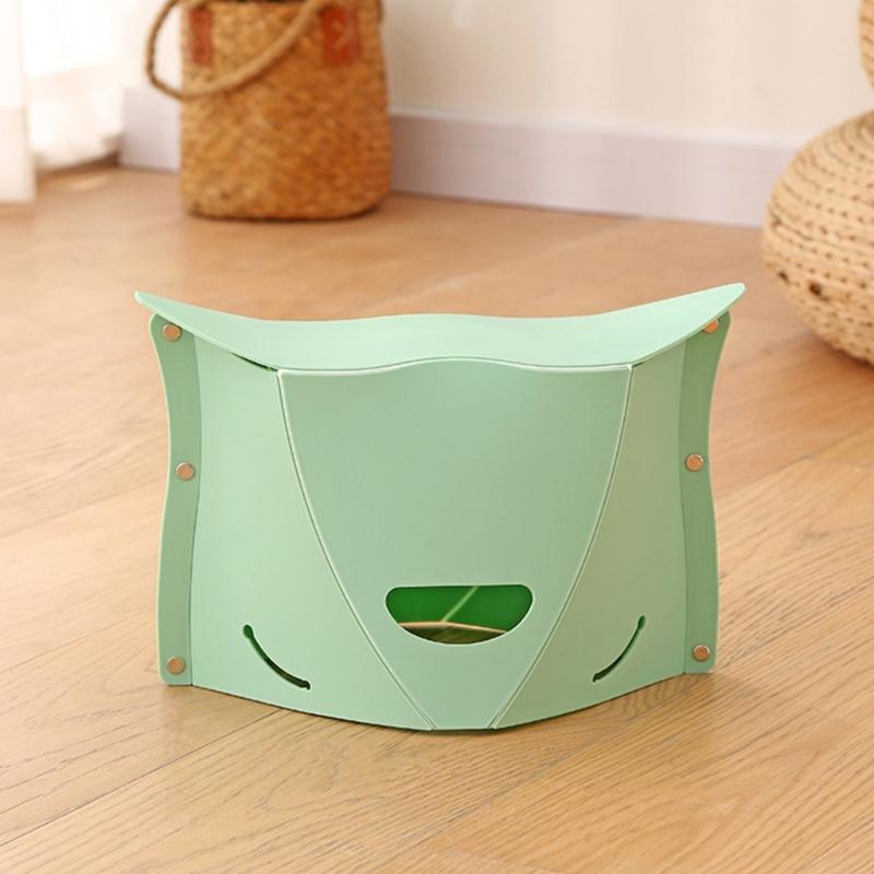 Plastic Card Folding Stool Outdoor Camping Seats Storage Bag Portable Shopping Basket for Hiking Picnics Camping