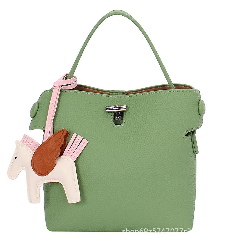 2025 Spring and Summer New Korean Bucket Bag Niche Casual One-shoulder Crossbody Hand-held Commuter High-end Women's Bag