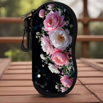 Portable Glasses Container High-Quality Sunglasses Case Floral Eyeglass Pouch Lightweight Waterproof Glasses Organizer