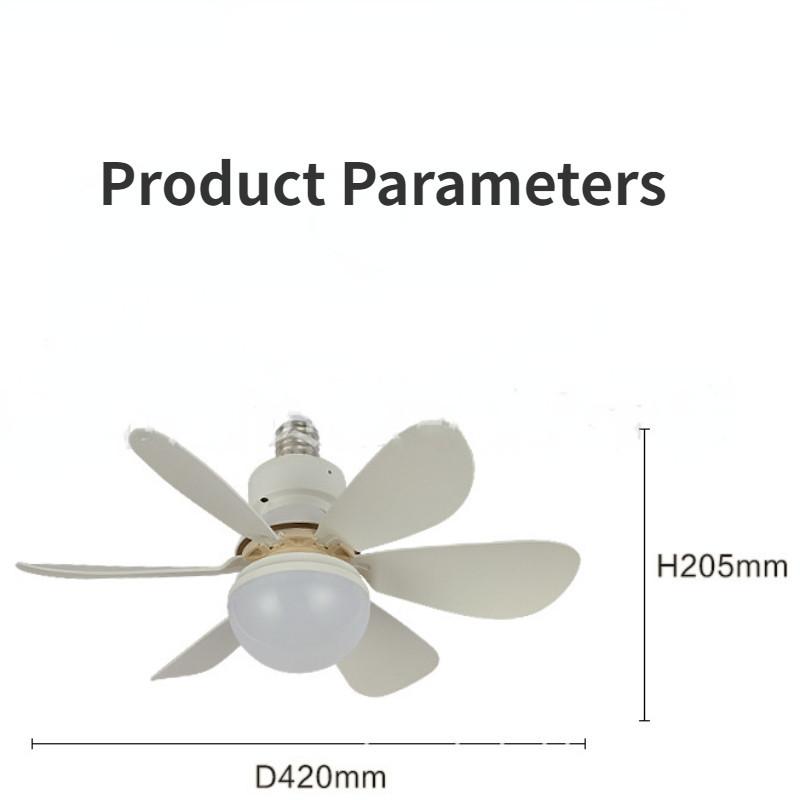 30W/40W Household Intelligent Flower Shaped Fan Light E27 Children's Bedroom Small Silent Fan Lamp With Remote Control