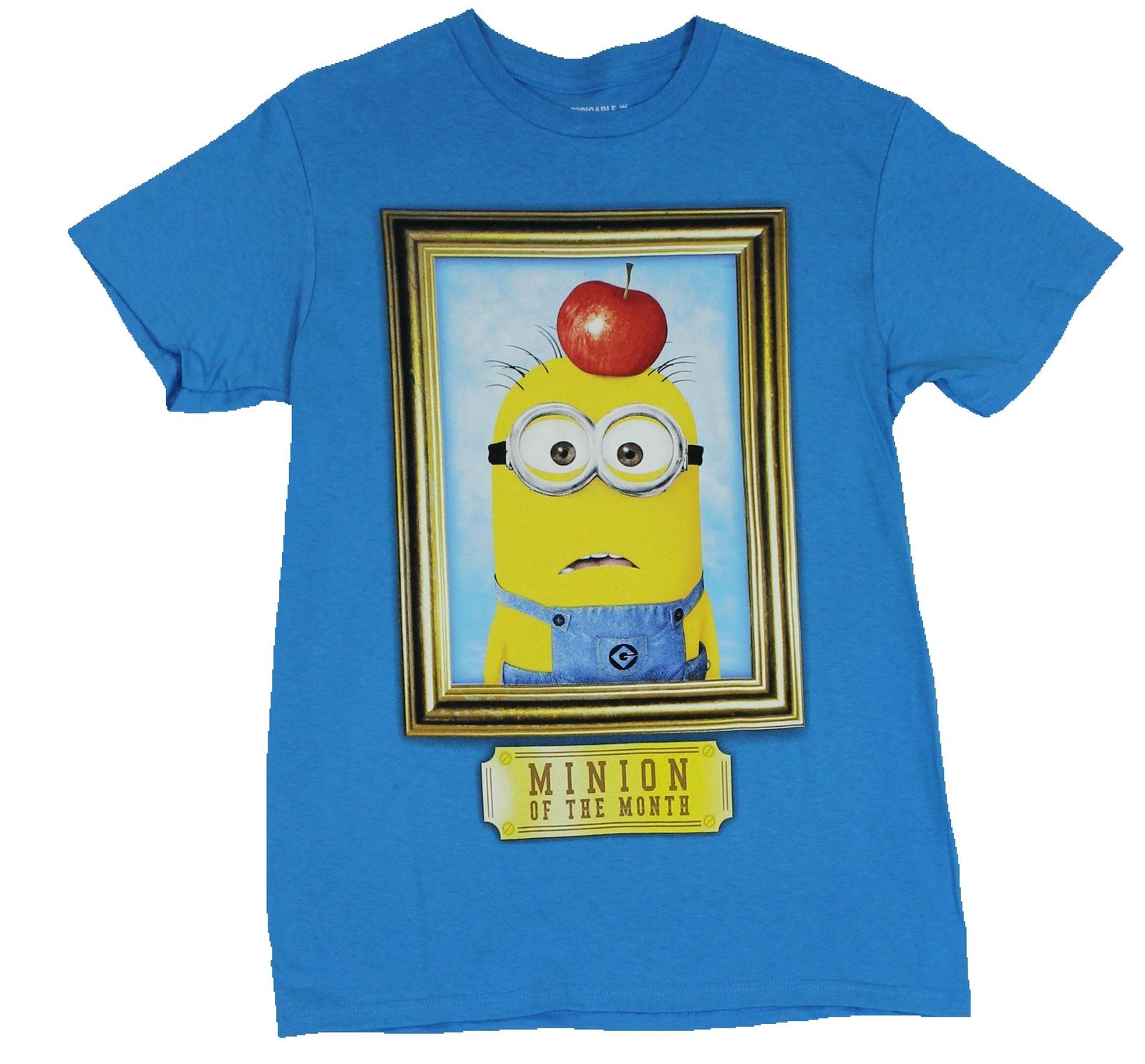 Despicable Me Mens T-shirt Minon of the Month Apple Head Photo Image XL