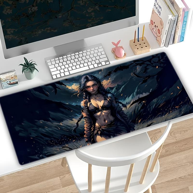 Extra Large Desk Mat Mouse Pad woven cloth surface non slip rubber base for work study computer desk setup durable pad for keybo 400x800x2mm