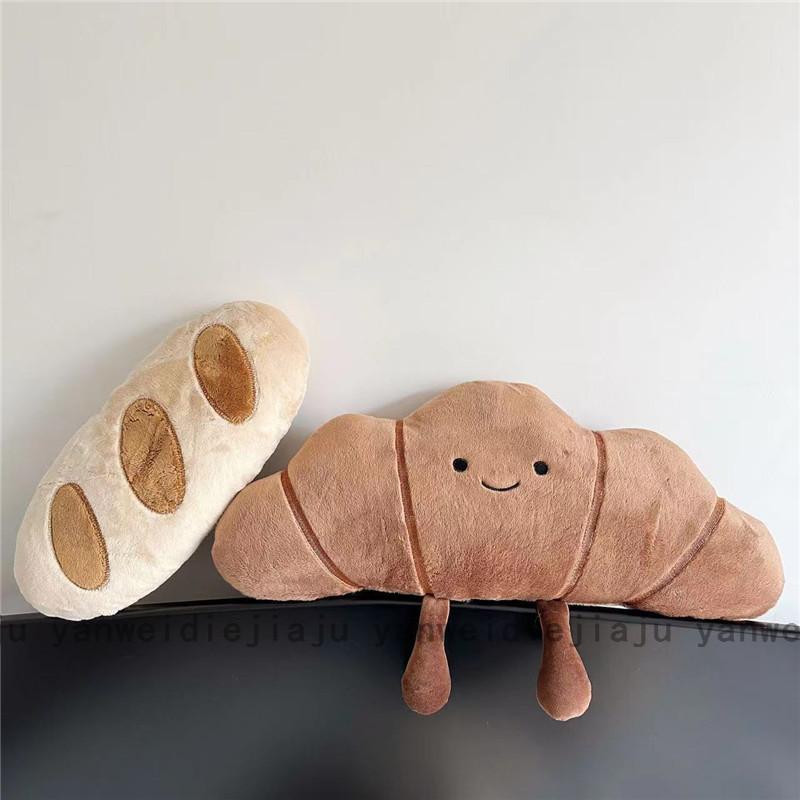 Bread Cartoon Plush Cushion With Embroidery For Living Accessories Room