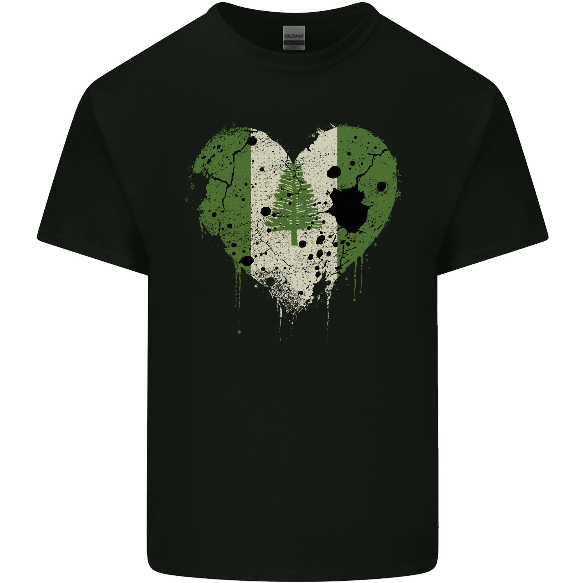 Love Flag Norfolk Island Football Unisexs Light Cotton TShirt S