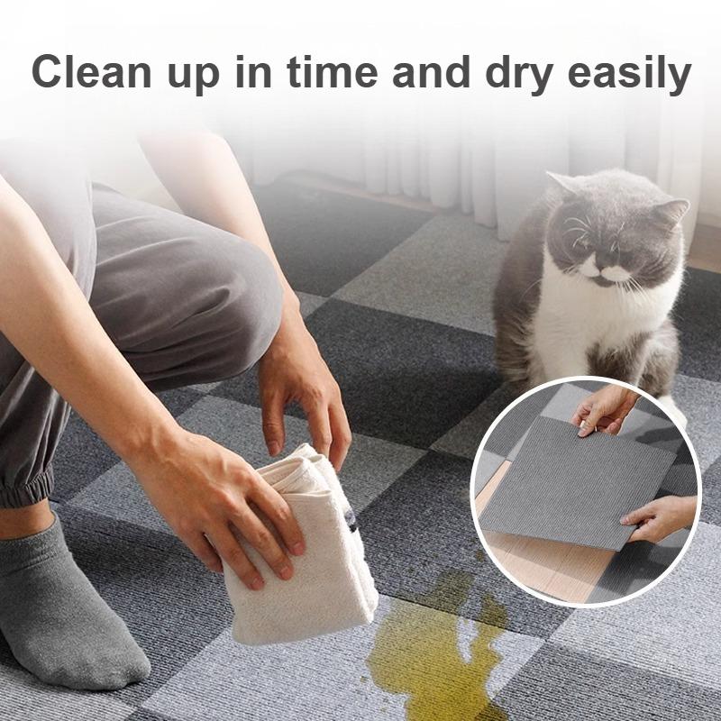 Tapete Decorativo Autocolante para Chão, Padrão Geométrico Moderno, Resistente à Água, para Quarto, Dormitório, Quarto de Bebé. Descolar e Colar, Silencioso, Antiderrapante, Antifouling