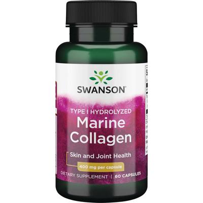 Type I Hydrolyzed Marine Collagen 400mg Capsules, 60 Tablets, 1 Unit