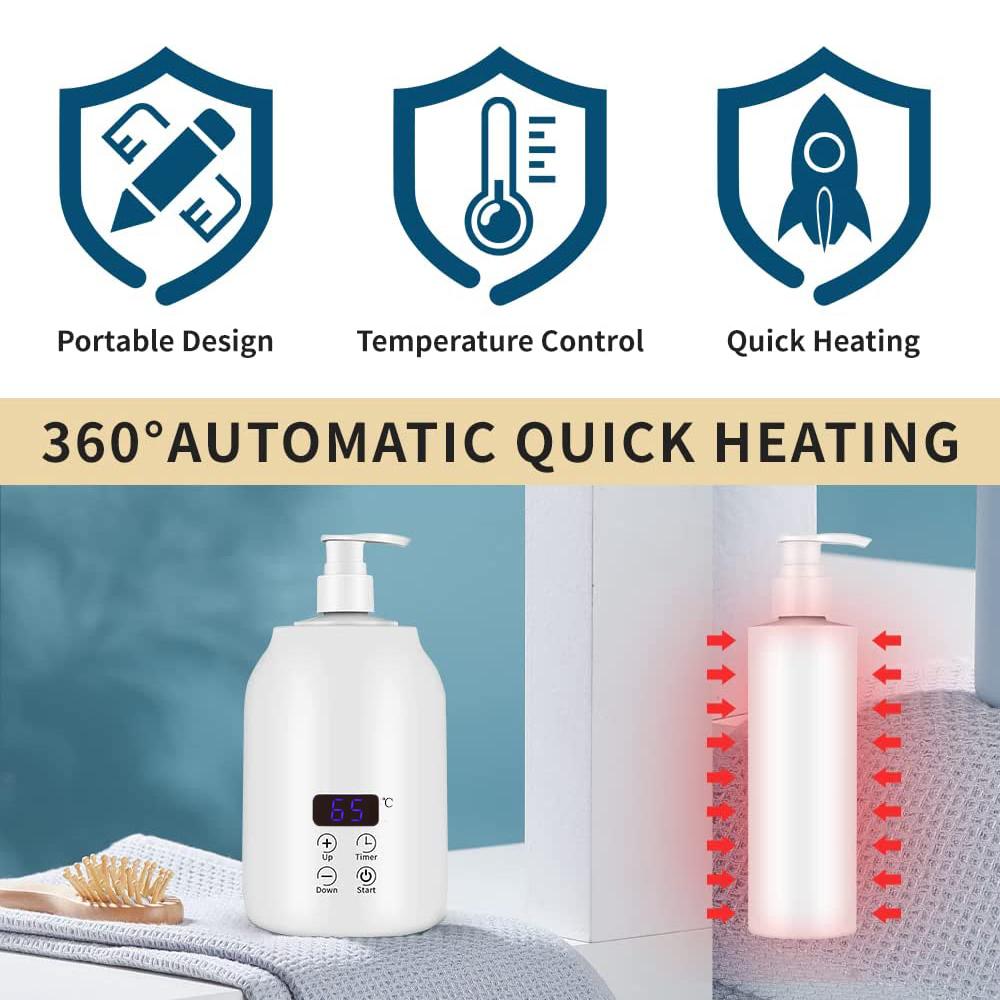 Electric Massage Oil Warmer With 2 Oil Bottle Dispensers For Salons And Spas