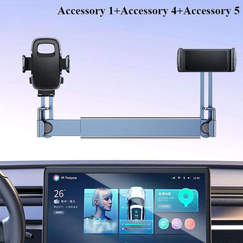 Oatsbasf Dual-position Car Screen Phone Holder Stand Aluminum Adjustable for Tesla Model 3 Highland Y Universal Car Accessories