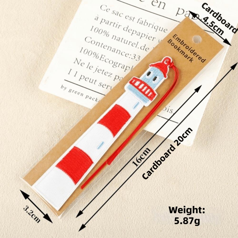 with Rope Embroidery Bookmarks Fabric DIY Decor Cloth Patches Cute Fabric Page Marker  Reading Gift