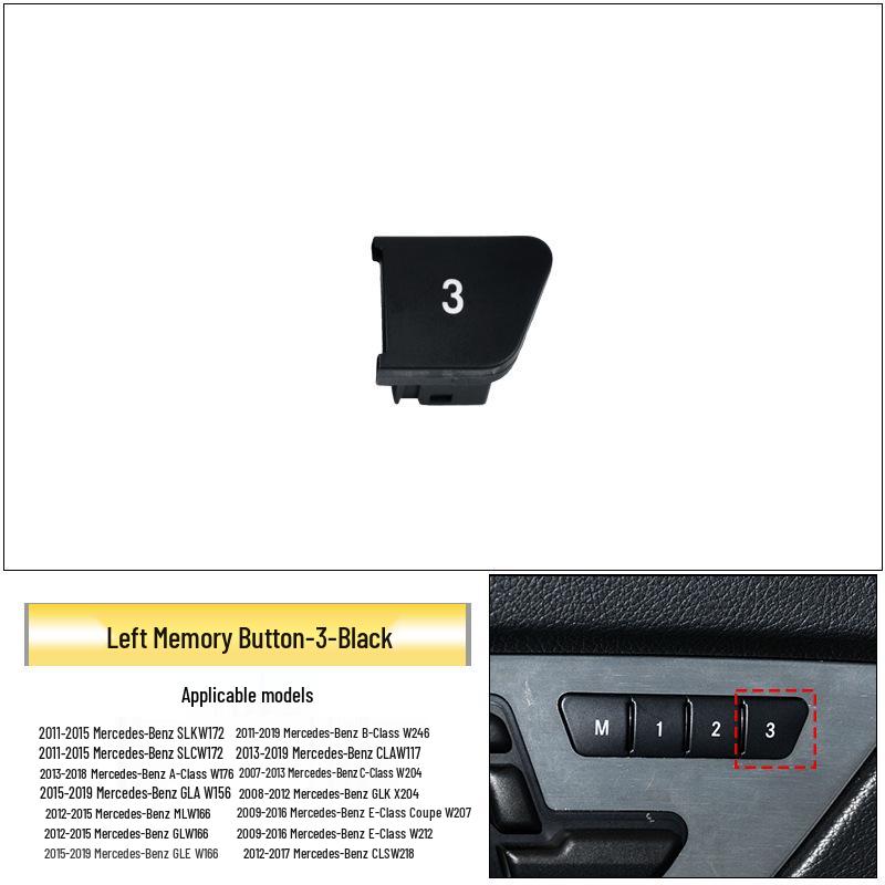 

Compatible Memory Switch Button for Mercedes-Benz C-Class, E-Class, GLK, ML-Class, C200, E300 Seat Adjustment.