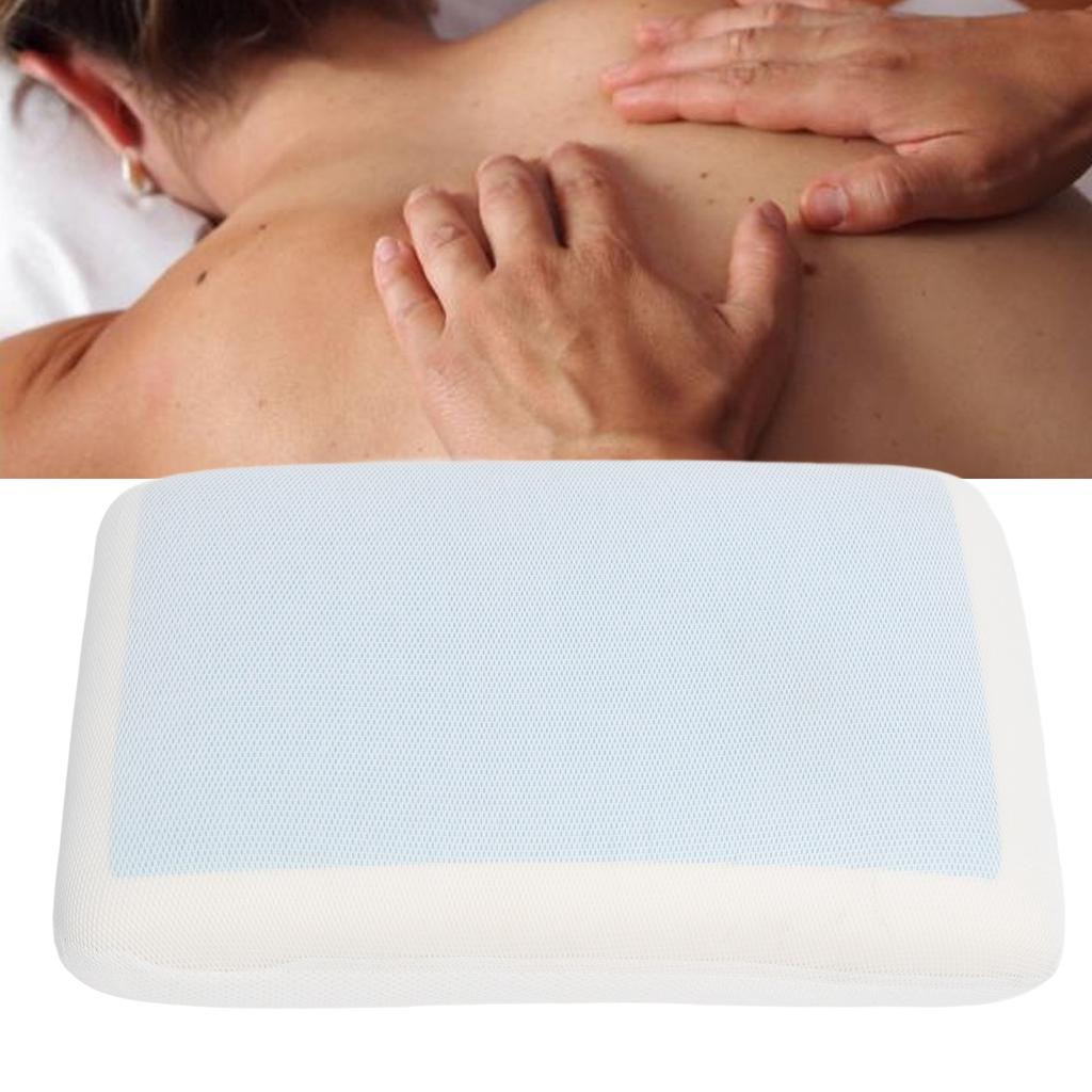 Memory Foam Gel Pillow Reversible Double Sided Breathable Orthopedic Support Ventilated Cooling Gel Pillow for Sleeping