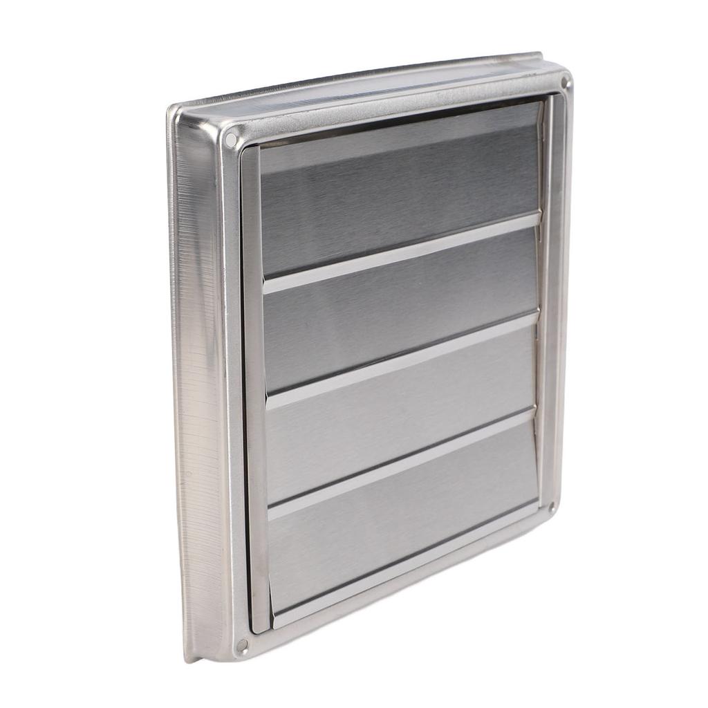 5 Inch Dryer Vent Cover 304 Stainless Steel Square Louvered Vent Cover with Screen for Bathroom Office Home