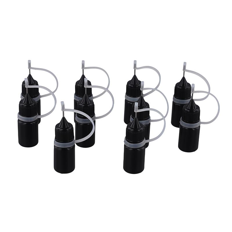10PCs Metal DIY Quilling Tool Black Non-transparent Empty Glue Bottles For Dye Multiple Options Available