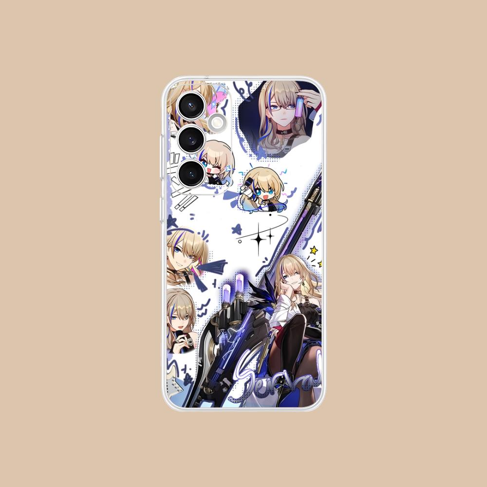 

HSR Serval Clear Mobile Phone Case for Samsung Galaxy S25 S24 S23 S22 S21Plus FE Ultra Colorful Cover Galaxy S24 Ultra