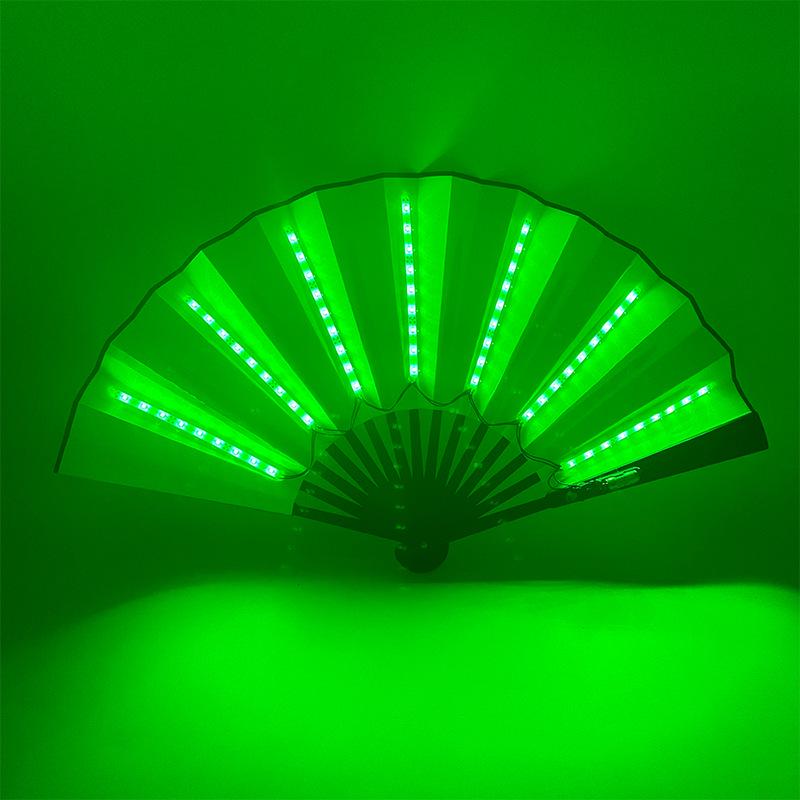 Luminous Foldable Glow Fan for Festivals & Raves