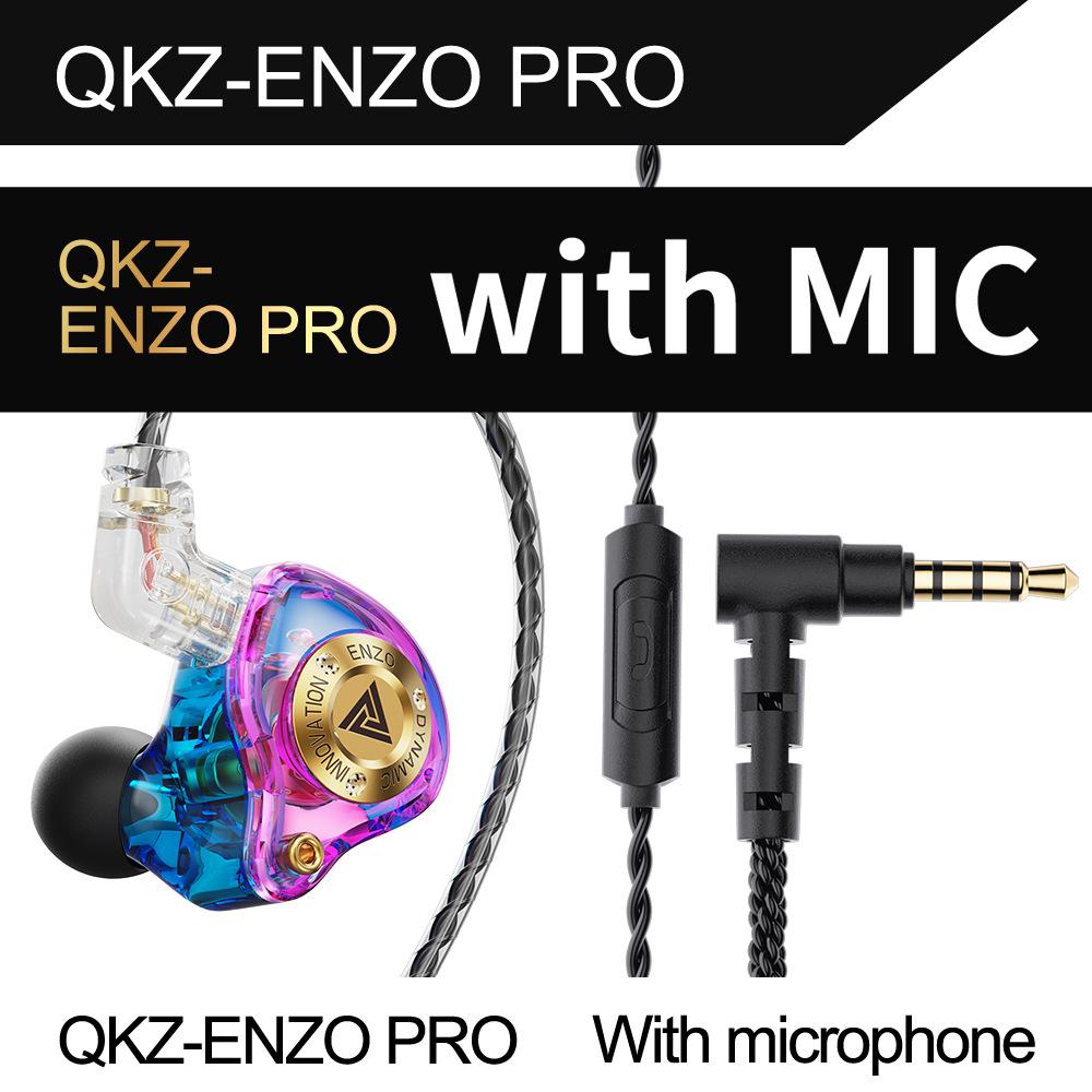 

QKZ ENZO PRO In Ear Wired Headset Large Dynamic Drive Earphone With Microphone 3.5MM Gaming Earbuds DJ Music Headset фіолетовий