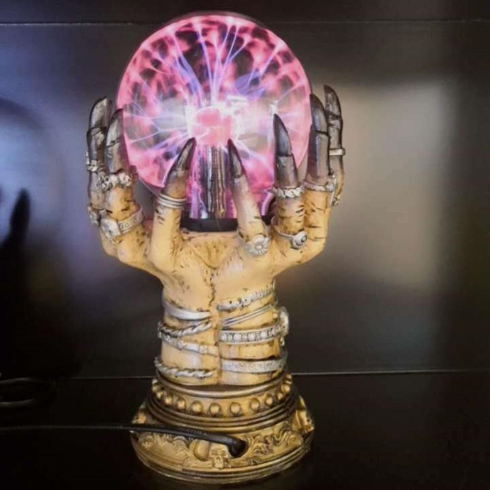 EU/ US Plug Magic Hand Static Ball Flashing Function Flashing Crystal Ball  Halloween Decoration