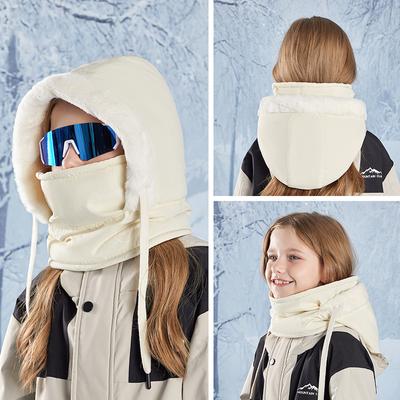 Cappello Invernale Bambini Sciarpa Maschera Un Pezzo Fodera in Pile Sci Cappello Bambino Caldo Orecchie Cappuccio Bambino Cappelli Outdoor per Bambine Bambini 4-10A