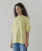 KNITTED Cool Summer Essential Round Short Sleeve Knit Tee Lemon