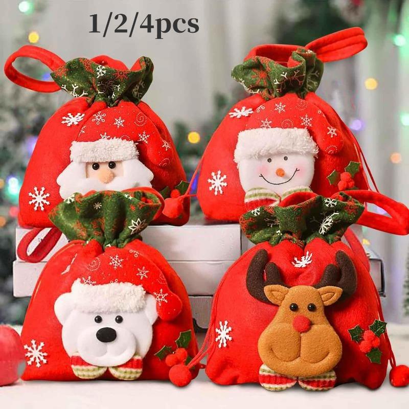 Christmas Idea Apple Bag Santa Claus Children's Gift Bag Candy Product Bag Bundle