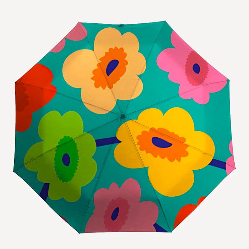 1pc Floral PatternAutomatic Open/close Folding Umbrella, Compact Portable Travel Umbrella, Perfect Birthday/Holiday, Cute Umbrella y040