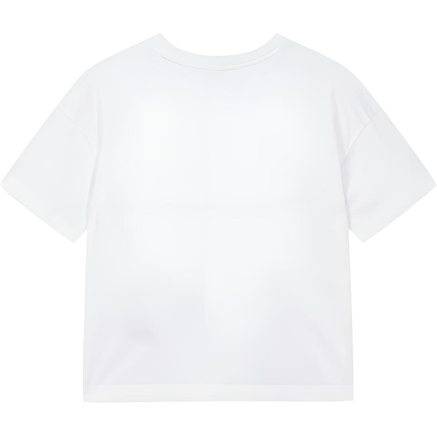 Calvin Klein Solid Color Logo Print Knot Short Sleeve T-Shirt Women Tops White J221109-YAF