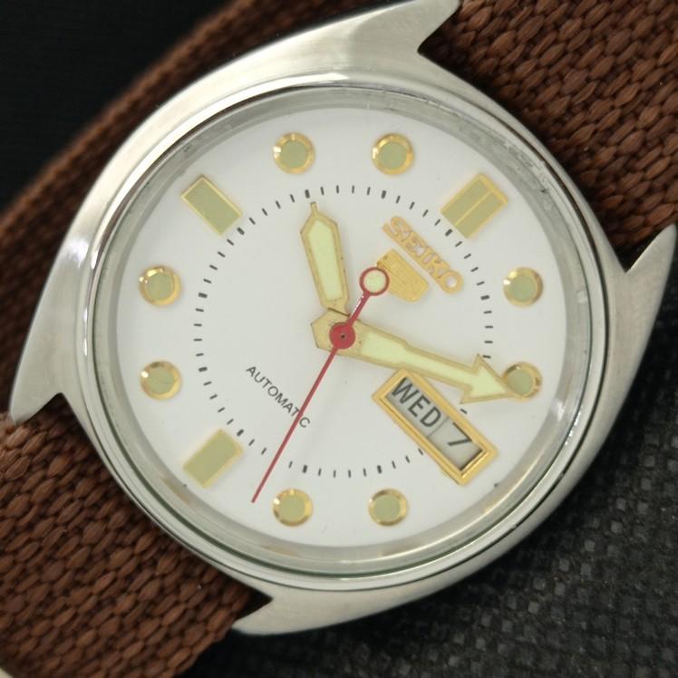 МУЖСКИЕ АВТОМАТИЧЕСКИЕ ЧАСЫ SEIKO 5 6309A ЯПОНИЯ БЕЛЫЙ ЦИФЕРБЛАТ a417012-2
