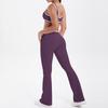 New double-sided abrasive contrasting color tight and breathable cross wide-leg yoga suit sports running fitness women