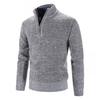 Autumn Winter Cashmere Men's Zipper Half High Neck Pullover Sweater Men's Long Sleeve Sweater