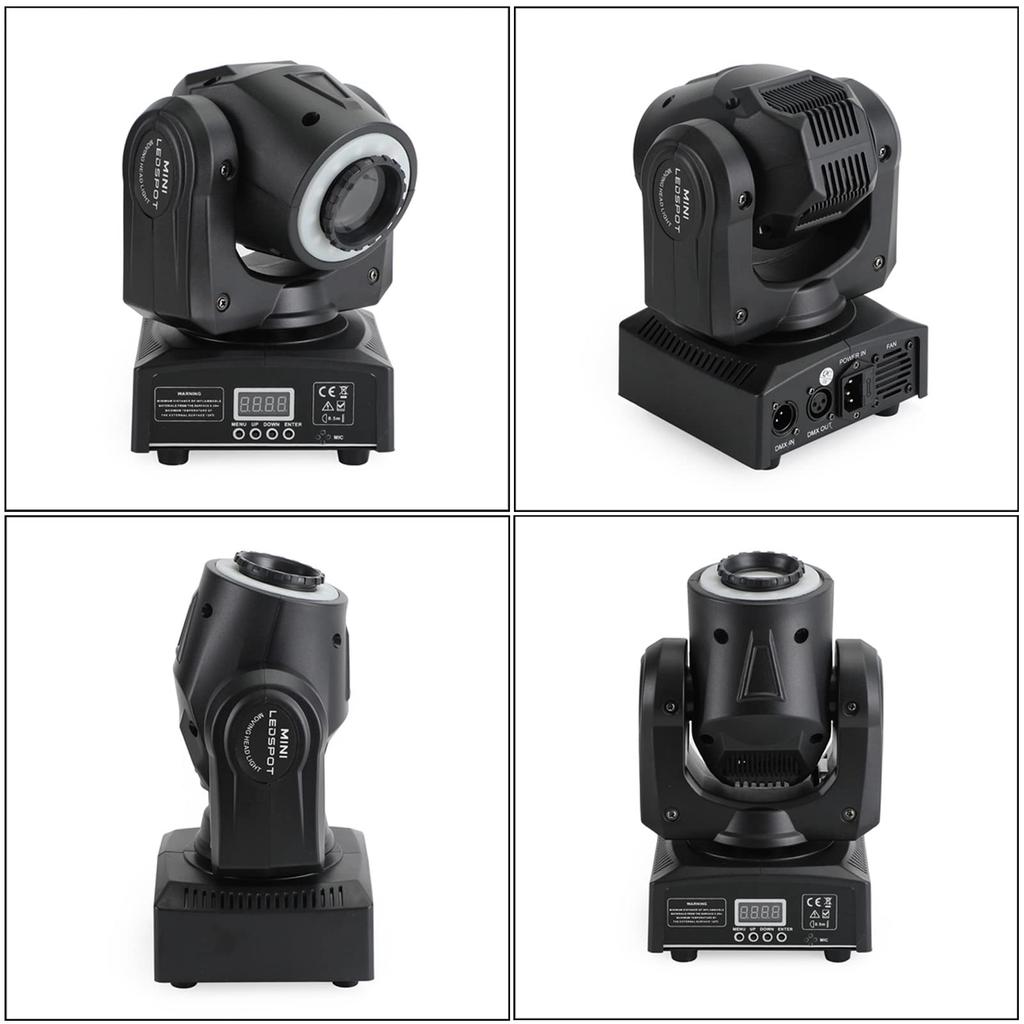 Bruce & Shark Moving Light, Stage Lighting, Spotlight, 100W High Brightness RGBW LED Ball Light, Moving Head, Stage Lighting, LED Rotation, 8 Colors,