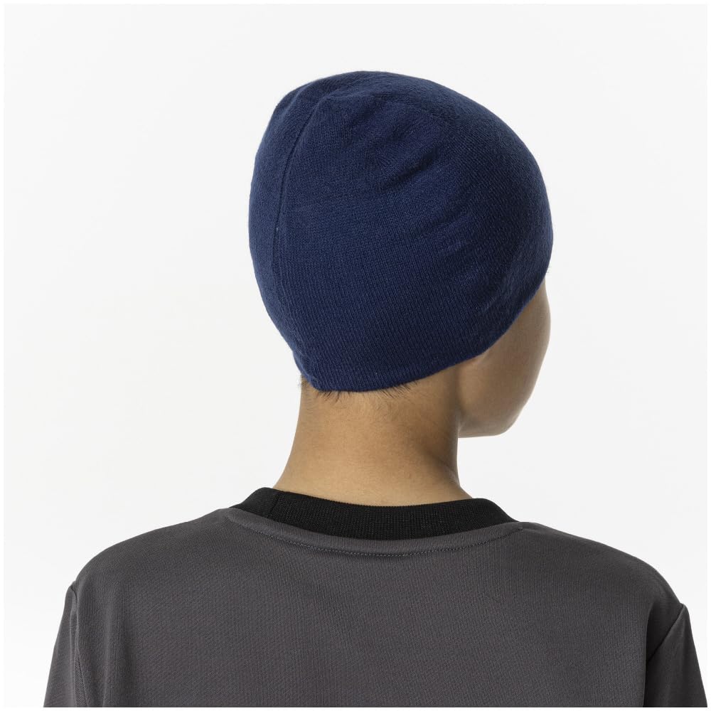Mizuno Breath Thermo Training Wear Knit Cold Estate Blue Cap, Protection, Moisture-Wicking, Heat-Retaining, Warm, Kids' (Head Circumference 51-56cm),