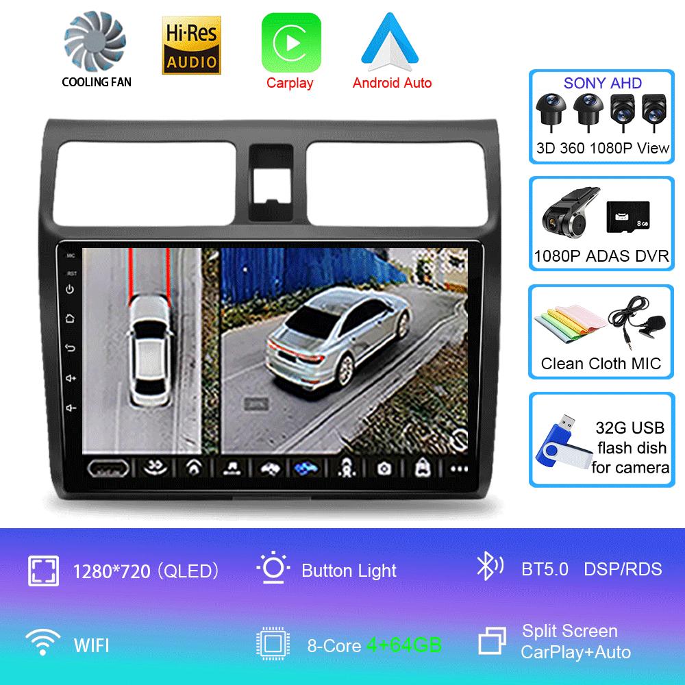 9 Inch Android 14 For Suzuki Jimny JB64 JB74 2018 - 2020 Multimedia Video Player Car Radio Stereo GPS 2din Navigation Carplay