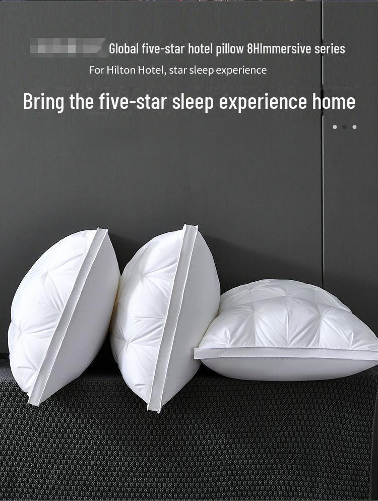 Five-Star Hotel Pillow: Supportive and Non-Collapsible, Ideal for Deep Sleep and Cervical Protection In Homes or Dorms.