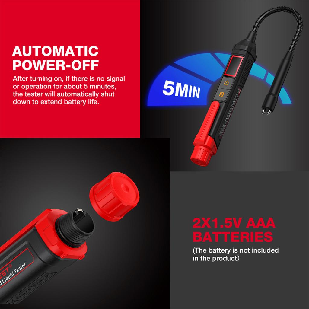 HABOTEST HT663L Tester brzdové kapaliny Kapalinový tester Kapalina do auta Digitální tester Zvukový světelný alarm pro