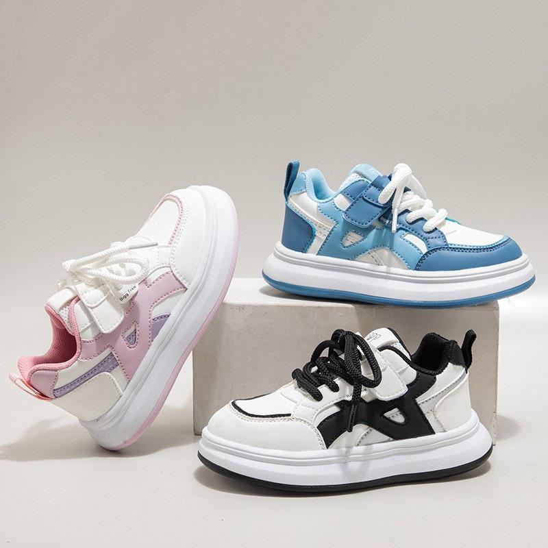 Kids' Leather Skate Shoes: Soft Sole, Versatile Style for Boys and Girls