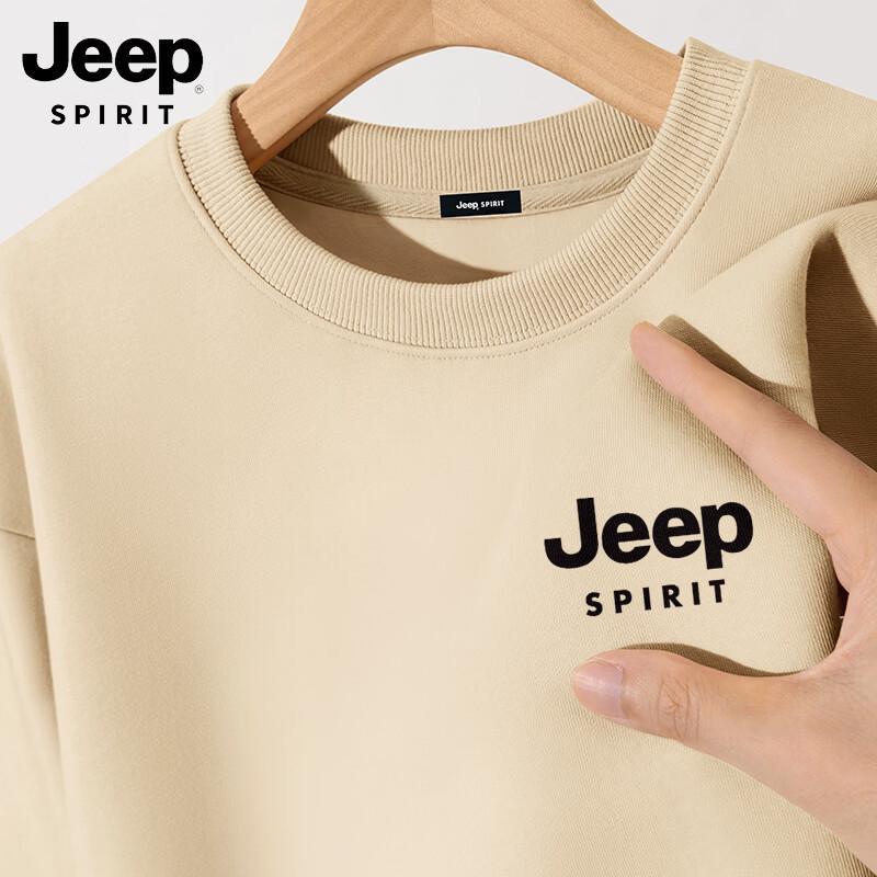 JEEP SPIRIT Men s Logo Print Crewneck Sweatshirt L