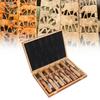 12Pcs/Set Wood Carving Tools,CRV Blade Wooden Handle Engraving Chisel Set for DIY Handicrafts Wooden Handle Carving Chisel.