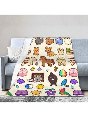 Creature In Stardew Valley Blankets Cute Jimino Animals Awesome Soft Throw Blanket Chair Covering Sofa Spring_Autumn Travel(1)