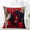 SStray Kids Cushion Cover Daily Washable Linen Pillowcase Soft  for Sofa Bed Home Room Decor