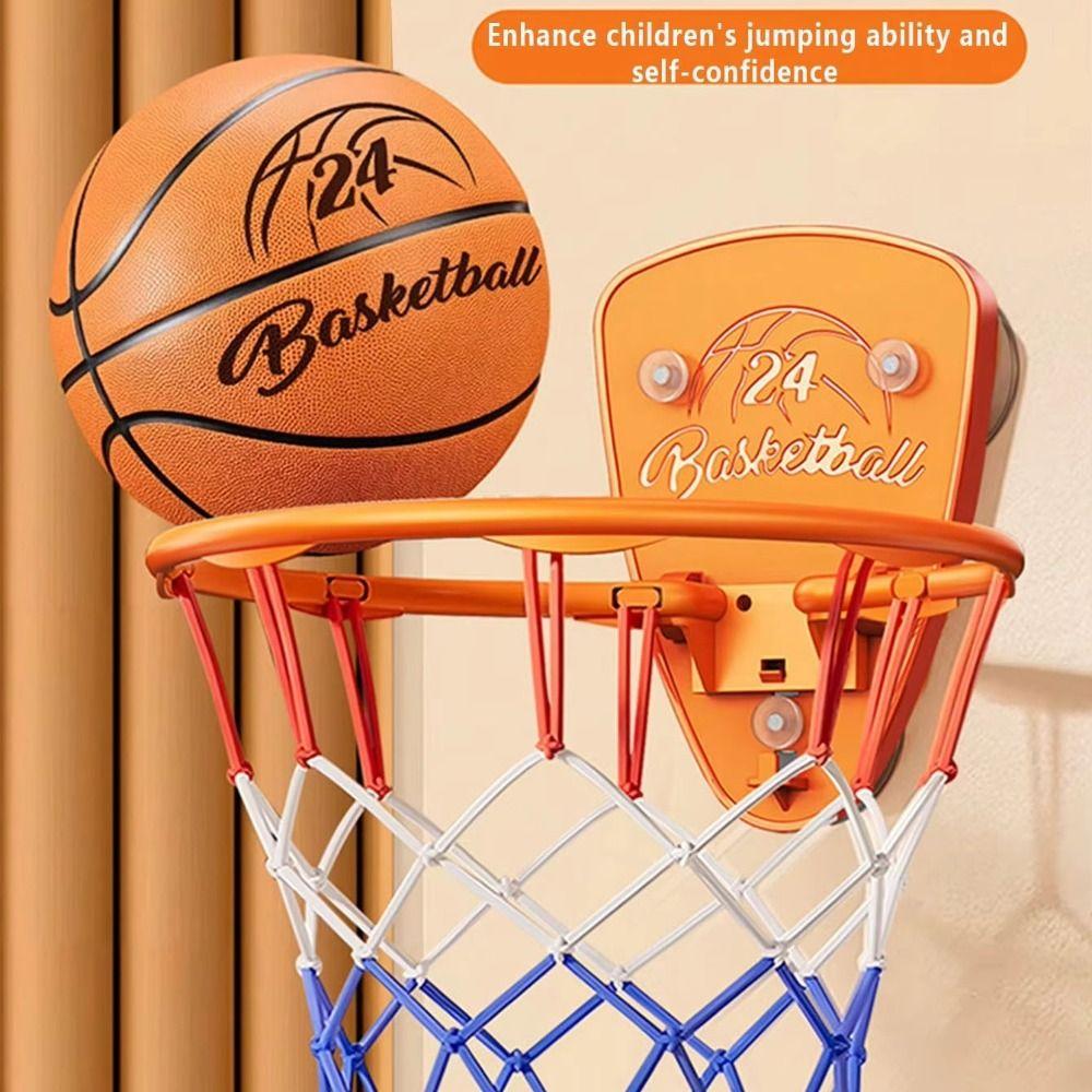 No-Drill Installation Toddler Basketball Hoop Foldable Kids Basketball Set  Indoor Play