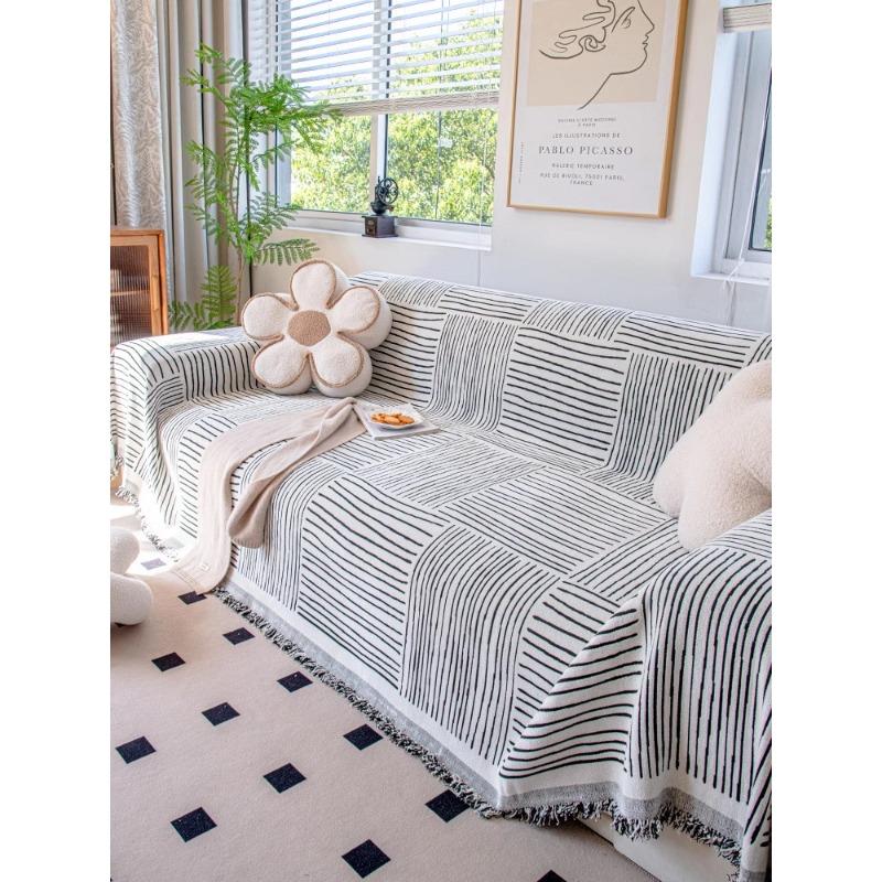 Chenille Sofabezug Stoff Hochwertig Vollständiger Bezug Sofadecke Vier Jahreszeiten Universell Einteiliges Sofakissen Rutschfestes Sofa Handtuch