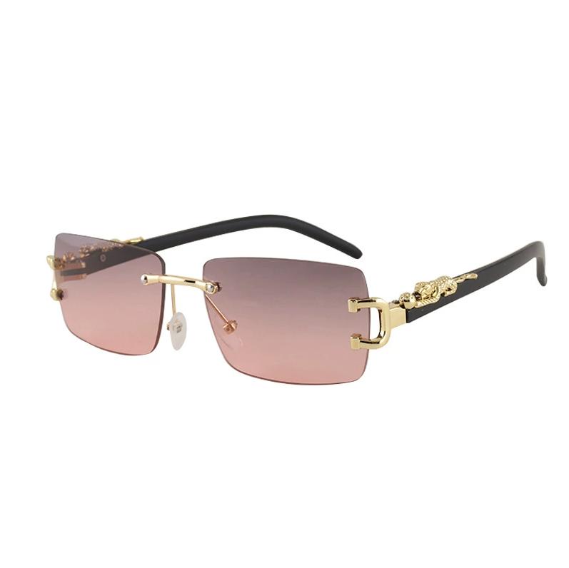 Fashionable Trendy Frameless Rectangular Personalized Sunglasses For Daily Life