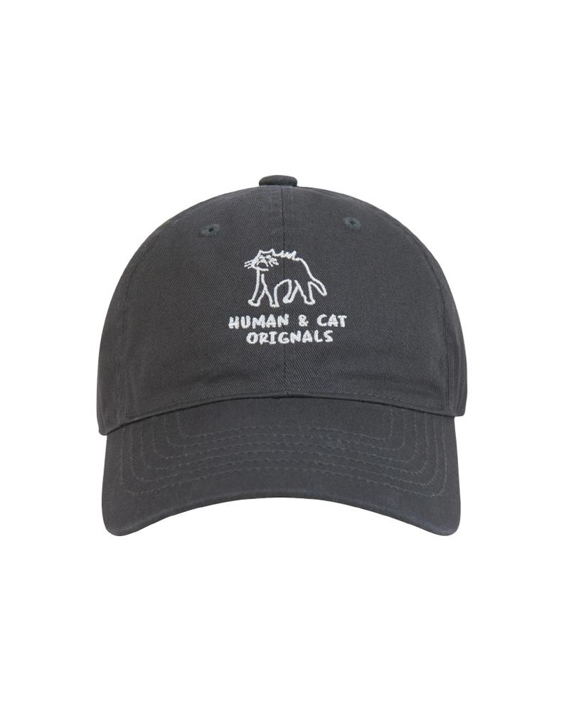 HUMAN N CAT Surprise Cat Cotton Ball Cap [Charcoal]