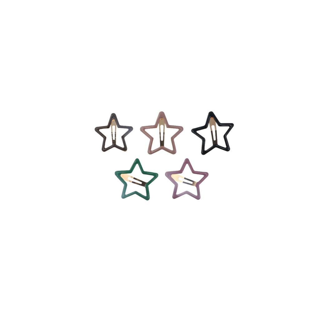 Creative Pentagonal Star Star BB Hair Clip Alloy Metal Side Barrettes Colorful Hollow Y2k Hairpin Girls
