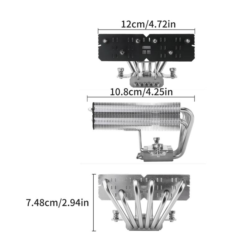 CPU Cooling Fan Low Noise Computer Processor Cooling Radiator Easy Installation for 1700 Various Motherboards