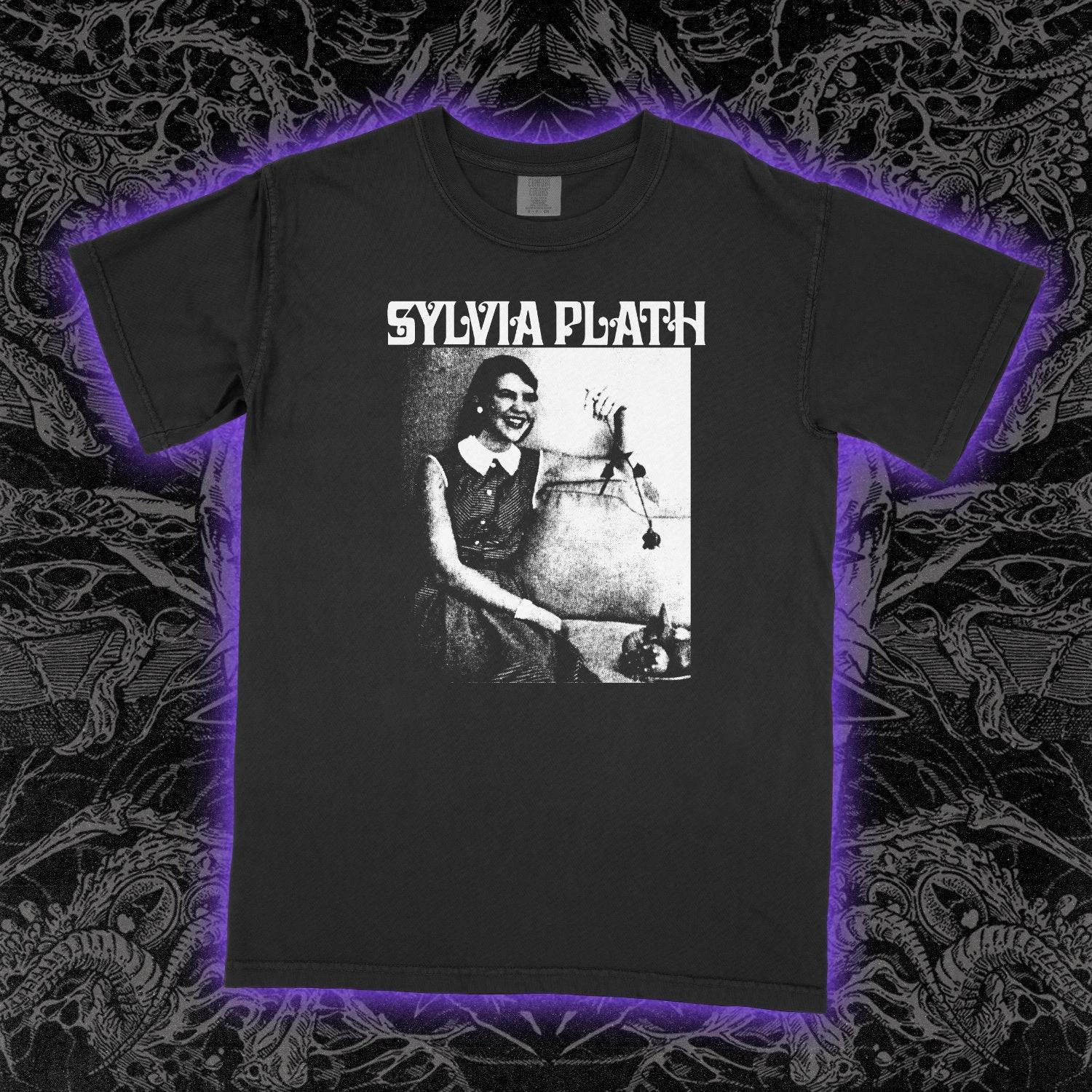 

Sylvia Plath Tshirts featuring designs of poets writers and literary icons unisex pure cotton shirts suitable for all seasons 4XL