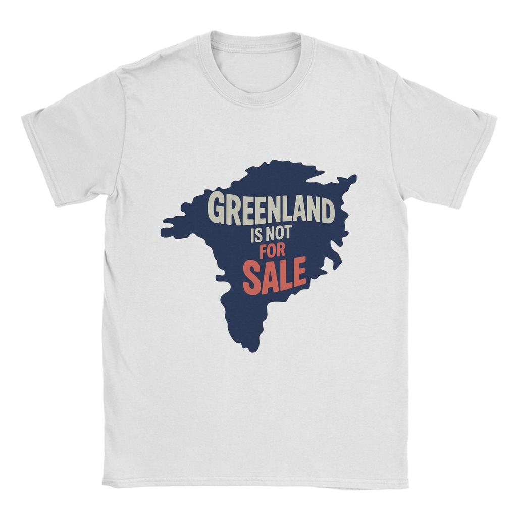 Greenland is Not For Sale  T Shirt Men's  100% Cotton Casual T-Shirts O Neck  Tees Short Sleeve Clothes Summer