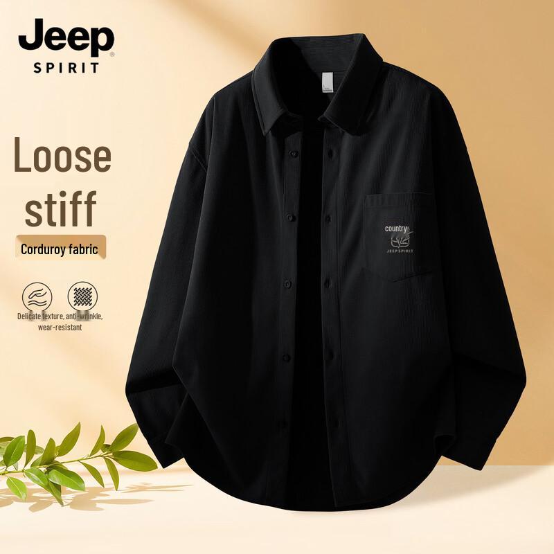 JEEP SPIRIT Men s Long Sleeve Casual Shirt 3XL