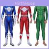 Vibrant Power Rangers Bodysuit Spandex Cosplay Costume For Unisex Kids And Adults