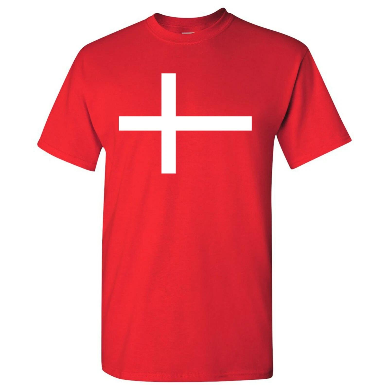 Denmark European Flag Basic Cotton T-Shirt - Red S